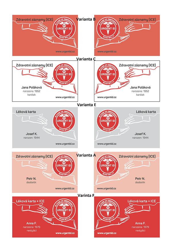 URGENT ID karty - varianty