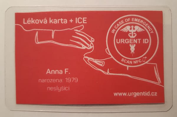 F - chytrá karta URGENT ID